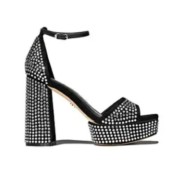 Sam Edelman Shoes - Sam Edelman Nellie Glitz Platform Black Sandals - 150th Anniversary Exclusive